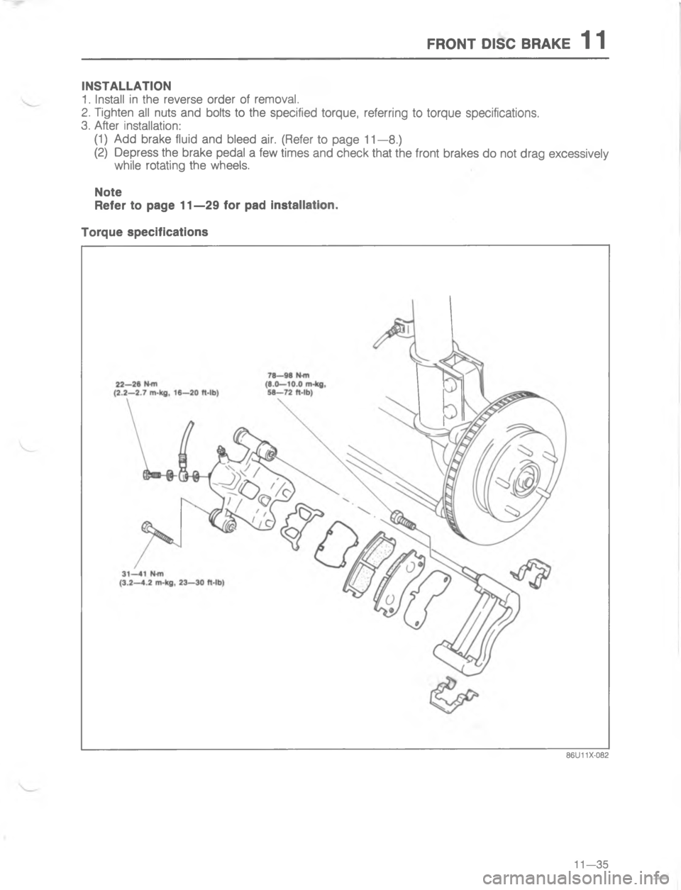 MAZDA MX-6 1988  Workshop Manual E4/)# ,7( 84R5	

;
H
2
2




 