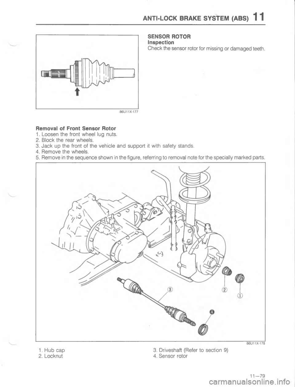 MAZDA MX-6 1988  Workshop Manual )#./(R 84R5 767#5 2873	

\(



;
H
G
C


;B 