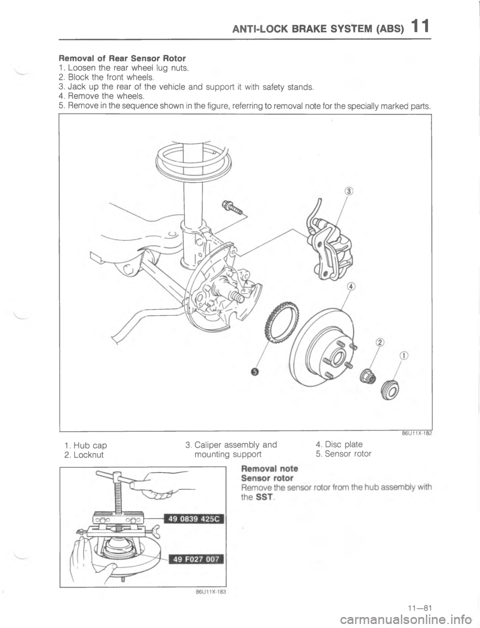 MAZDA MX-6 1988  Workshop Manual )#./(R 84R5 767#5 2873	

;
H
G
C

; 