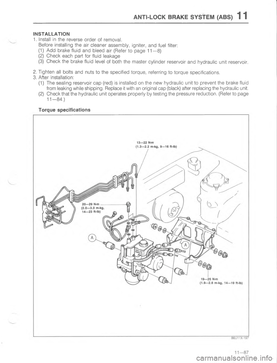 MAZDA MX-6 1988  Workshop Manual )#./(R 84R5 767#5 2873	

8
2
2
2
;
H
2

2

 