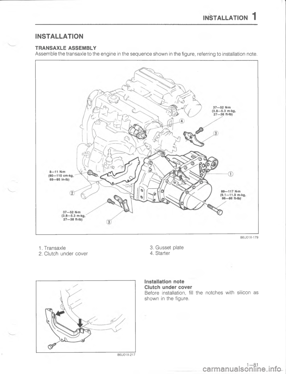 MAZDA MX-6 1988  Workshop Manual )7#..#/)	\)

	


;


8
	 