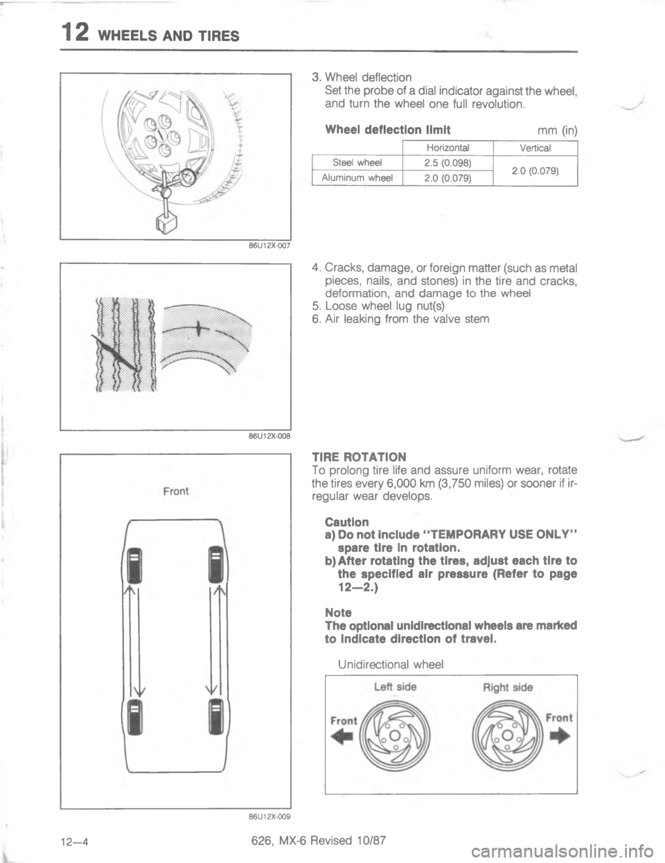MAZDA MX-6 1988  Workshop Manual 	H
7


9
1
7
;
;

;

G


C
<


#




*
1

	



:
 