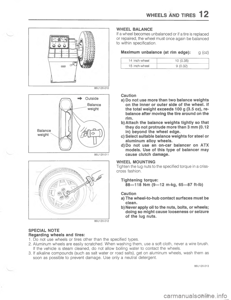 MAZDA MX-6 1988  Workshop Manual 955.7 ), #457	













1

1


#


&
#

#


@


#
1



 	


;

H
	
  8
Z
8
 