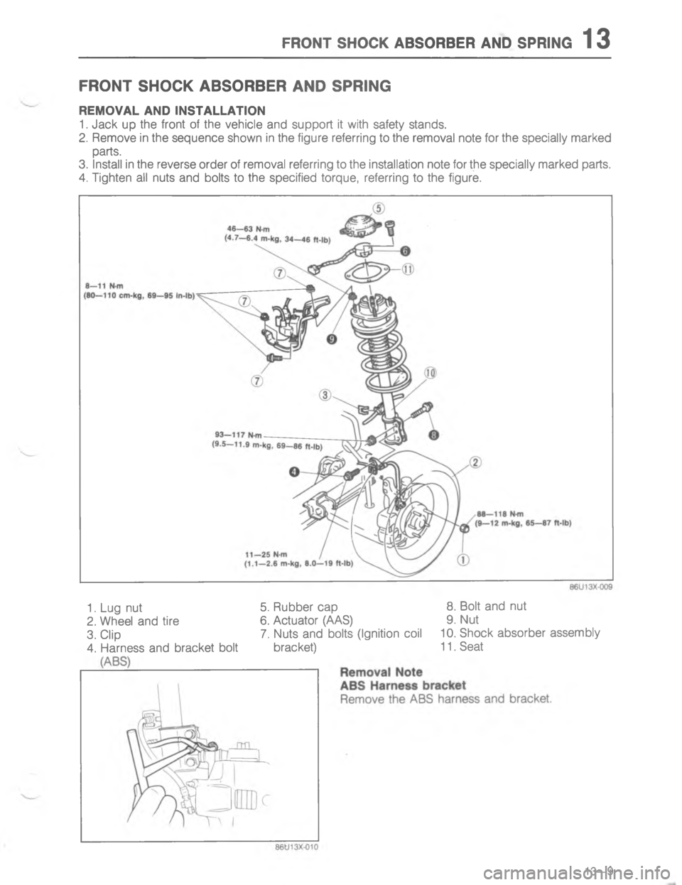 MAZDA MX-6 1988  Workshop Manual E4/)# 79/(R 87/4854 ), 7-4)@	E


;

H
G

;
H
G 
