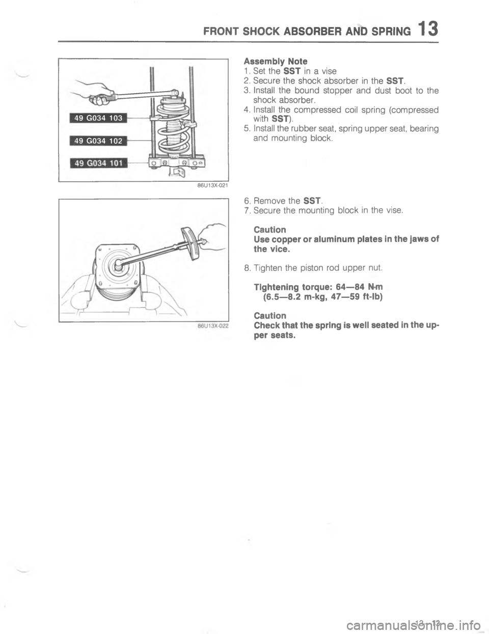 MAZDA MX-6 1988  Workshop Manual E4/)# 79/(R 87/4854 ), 7-4)@G
G
	

;
H
	
G

C

<
D

=



4


 