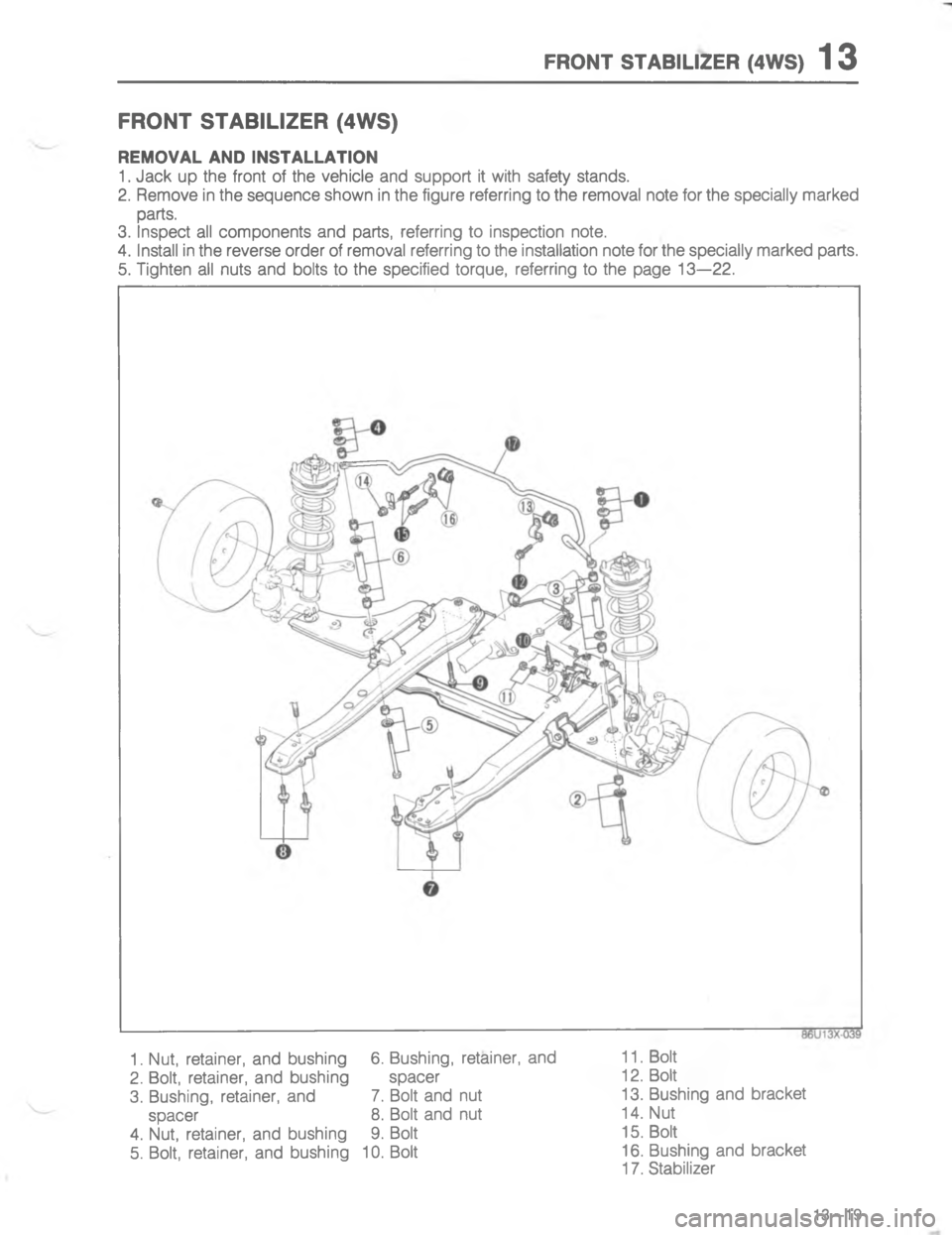 MAZDA MX-6 1988  Workshop Manual E4/)# 7#8.T54 2G73	E
A

;

H
G
C

;
H
	
G
C<
	
D








 