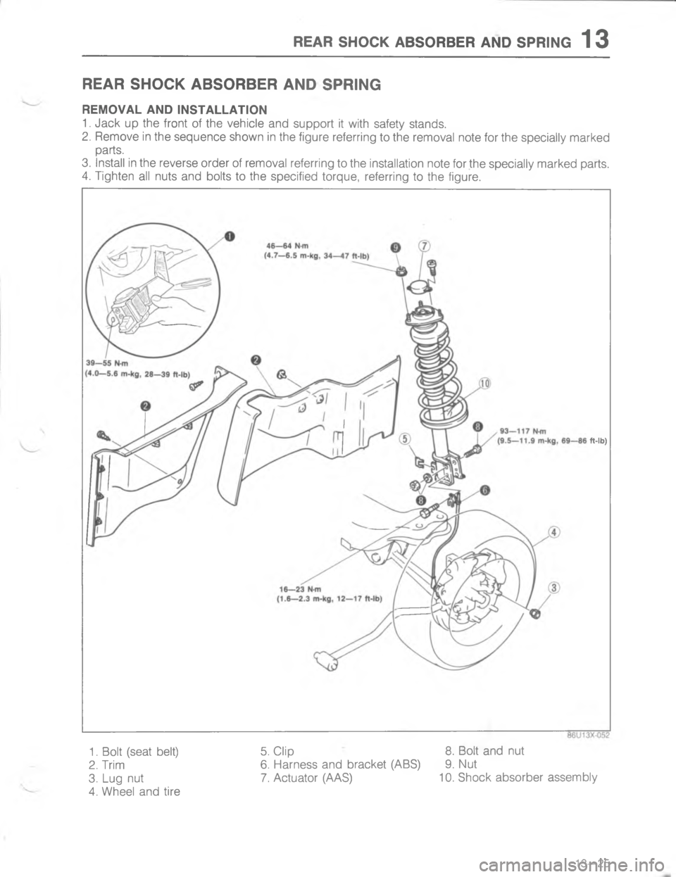 MAZDA MX-6 1988  Workshop Manual 454 79/(R 87/4854 ), 7-4)@	4


;

H
G
:

;
H
G 