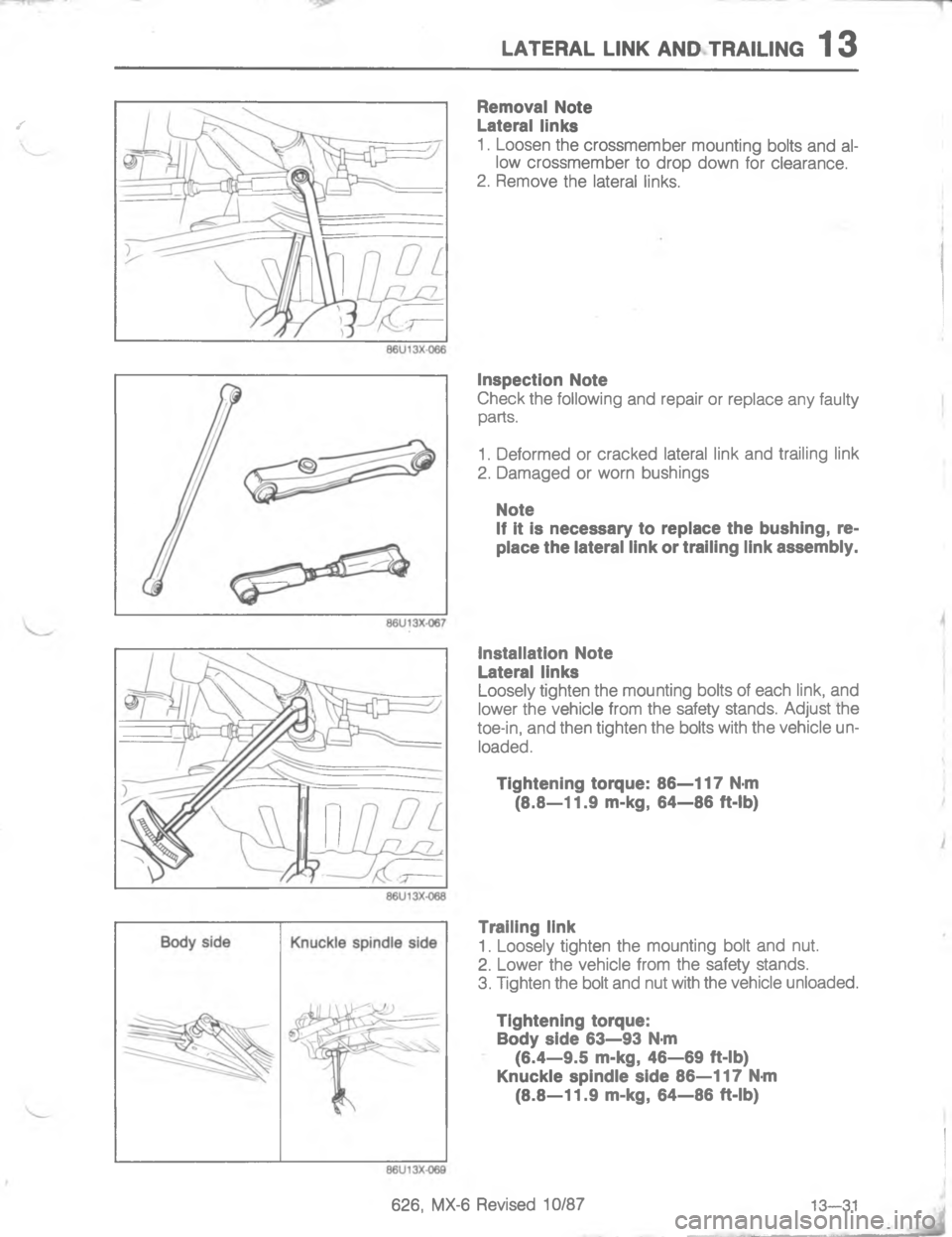 MAZDA MX-6 1988  Workshop Manual .#54. .)R ), #4.)@I
0


;

\(


;




0
.




4


;
H

:
4
D
4<; 