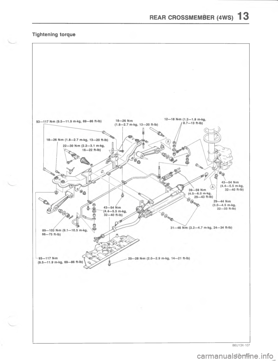 MAZDA MX-6 1988  Workshop Manual  . +" . M,"454 (4/775854 2G73 