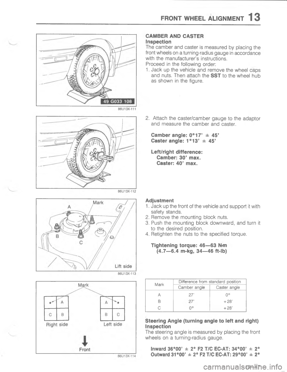 MAZDA MX-6 1988  Workshop Manual E4/)# 955. .@)5)#  H	: 	 	

#


-




;



0



	

	
;
H

G

4

,
\(

;
8
;
\(


#


 