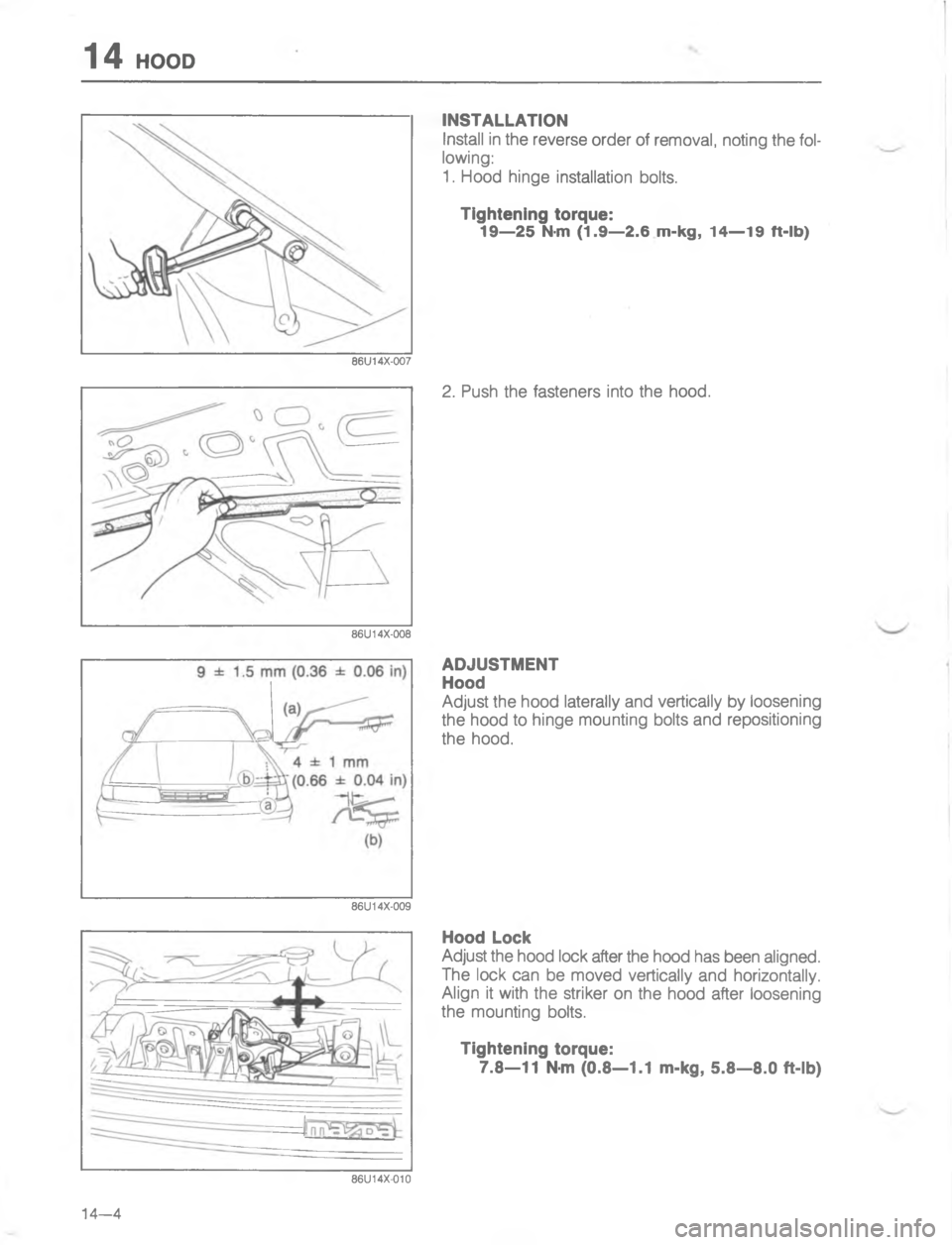 MAZDA MX-6 1988  Workshop Manual  G  9//,	00	




/

;
	





W	
#



9<
 