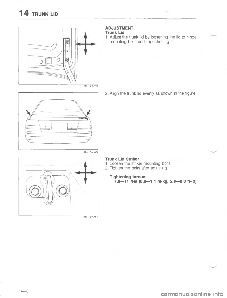 MAZDA MX-6 1988  Workshop Manual G#4:\)R	




;


;

9
 GB 
