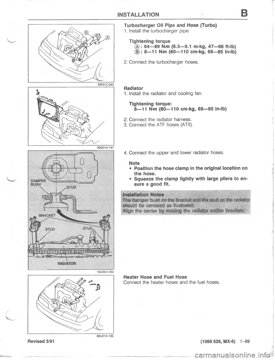 MAZDA MX-6 1988  Workshop Manual )7#..#/)8,1#+." !  "  *" 4,15


O
4W
;



@
;
H
G

U

U
*
#
	

"
\( 


4
"\(4	 