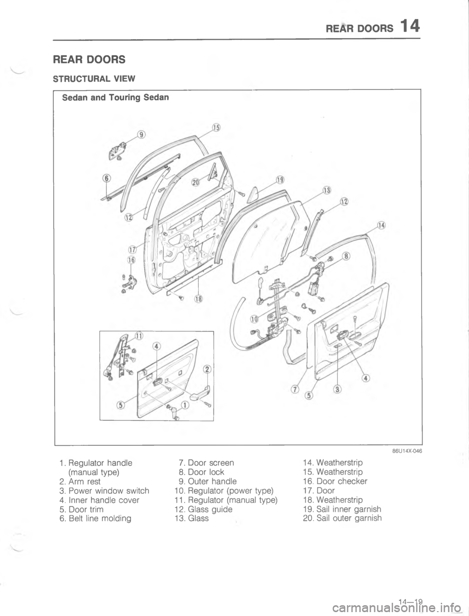MAZDA MX-6 1988  Workshop Manual 454 ,//47N
=


2
;
H
G
C
<D





#






; 