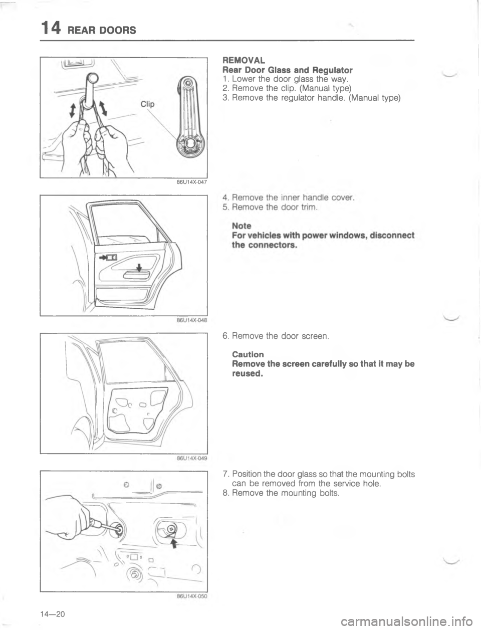MAZDA MX-6 1988  Workshop Manual G454 ,//47A	0
"  $!**  ".,!

;
H
#$
<

"

D

 