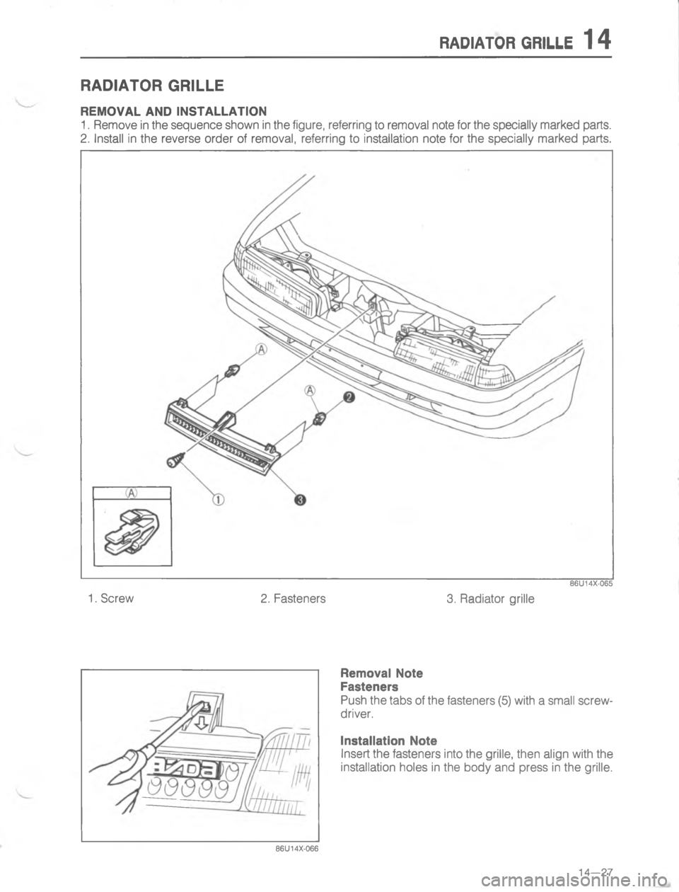 MAZDA MX-6 1988  Workshop Manual %& +N
A

;
#$



-



 