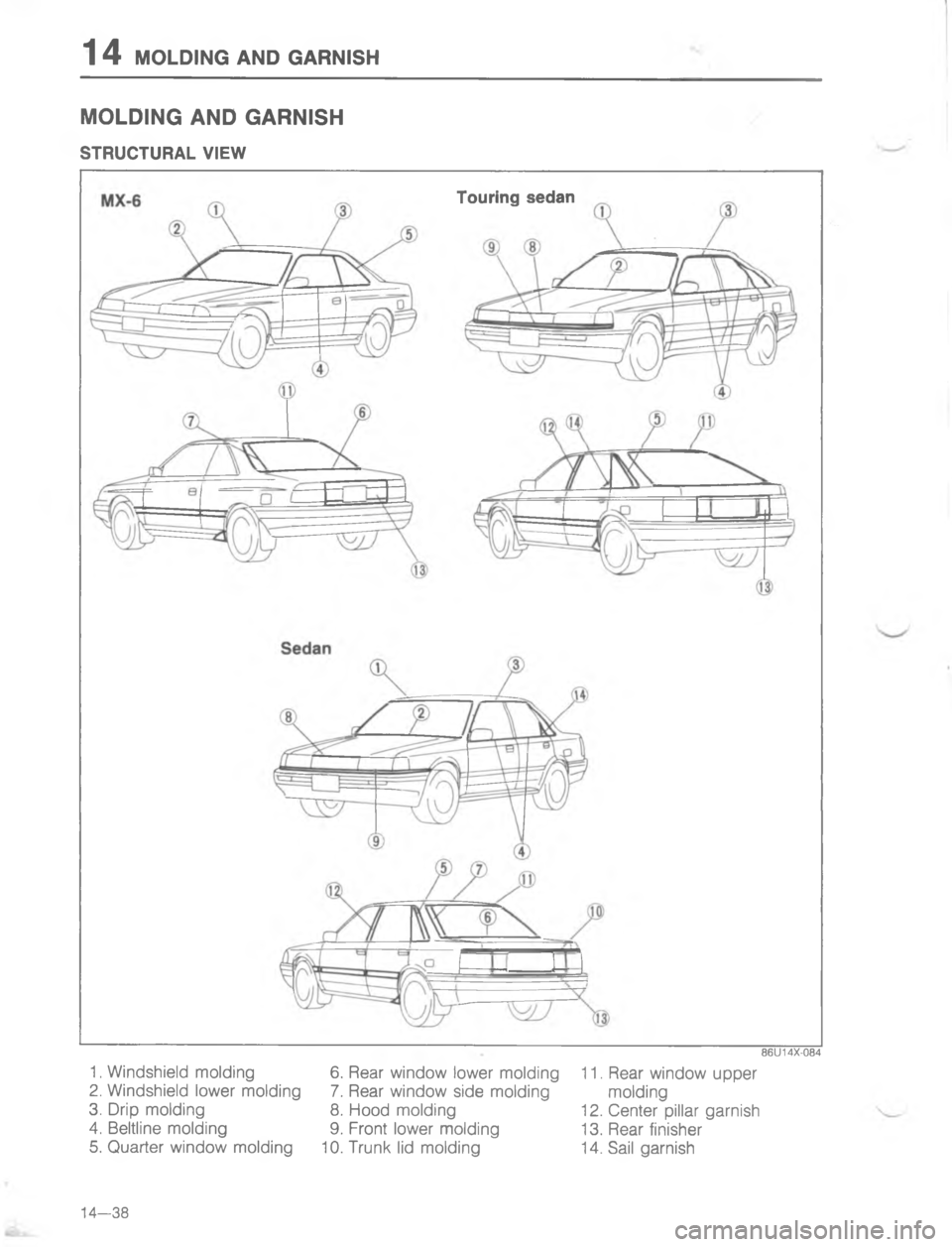 MAZDA MX-6 1988  Workshop Manual G/

<
;
H
G
C<
D






 