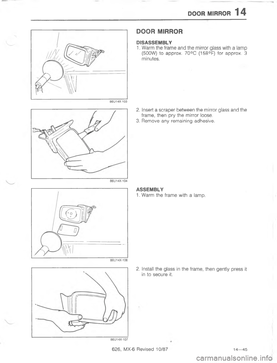 MAZDA MX-6 1988  Workshop Manual ,//4 44/4,
	

2

#
;

H
#$
	

#$
;

#$<;<$ 