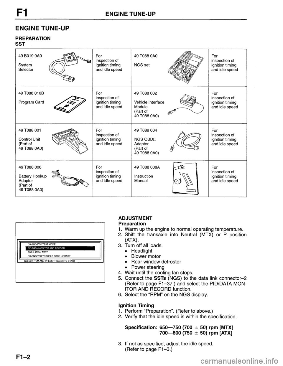 MAZDA PROTEGE 1996  Workshop Manual 