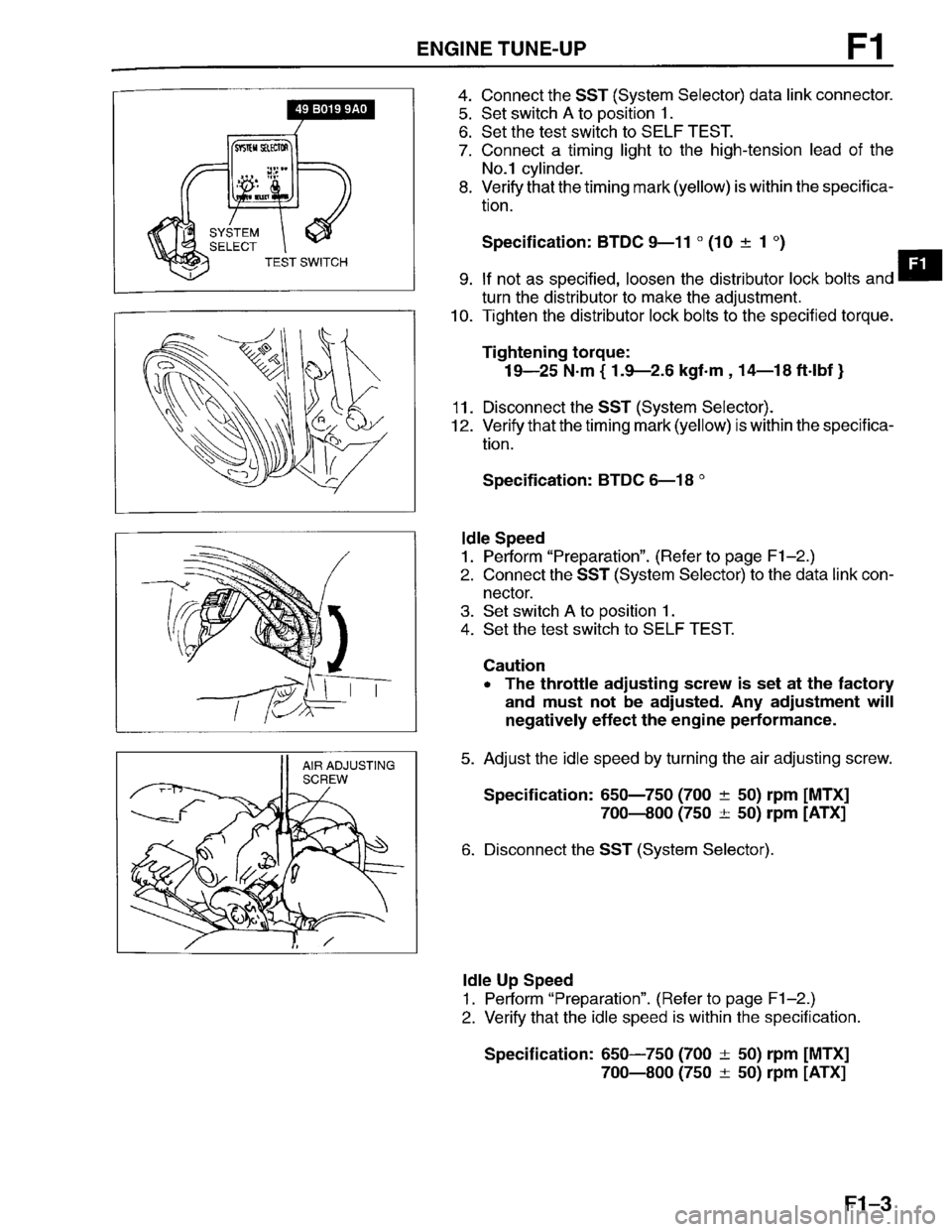 MAZDA PROTEGE 1996  Workshop Manual 