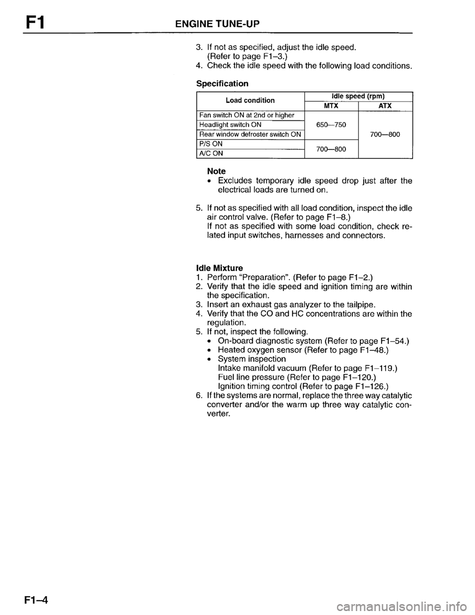 MAZDA PROTEGE 1996  Workshop Manual 