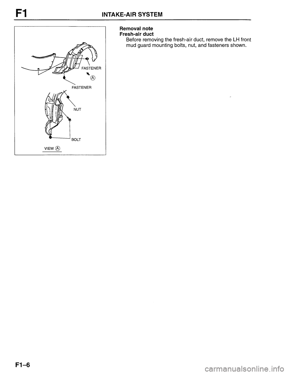 MAZDA PROTEGE 1996  Workshop Manual 