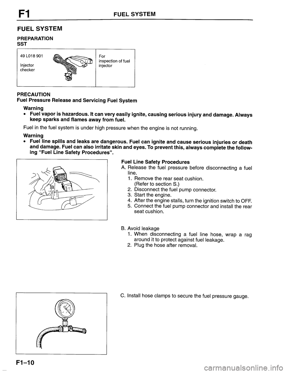 MAZDA PROTEGE 1996  Workshop Manual 
