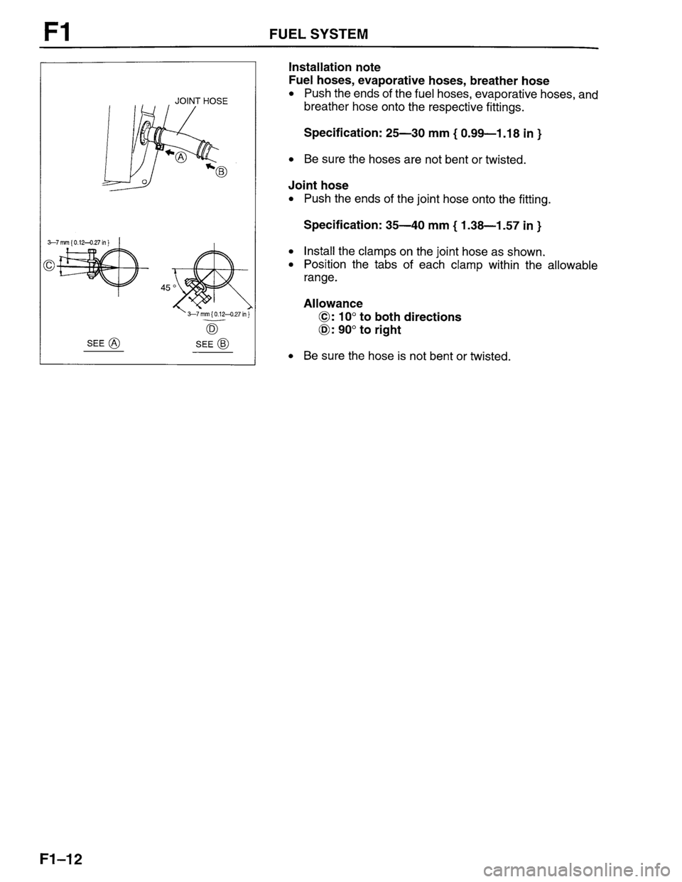 MAZDA PROTEGE 1996  Workshop Manual 