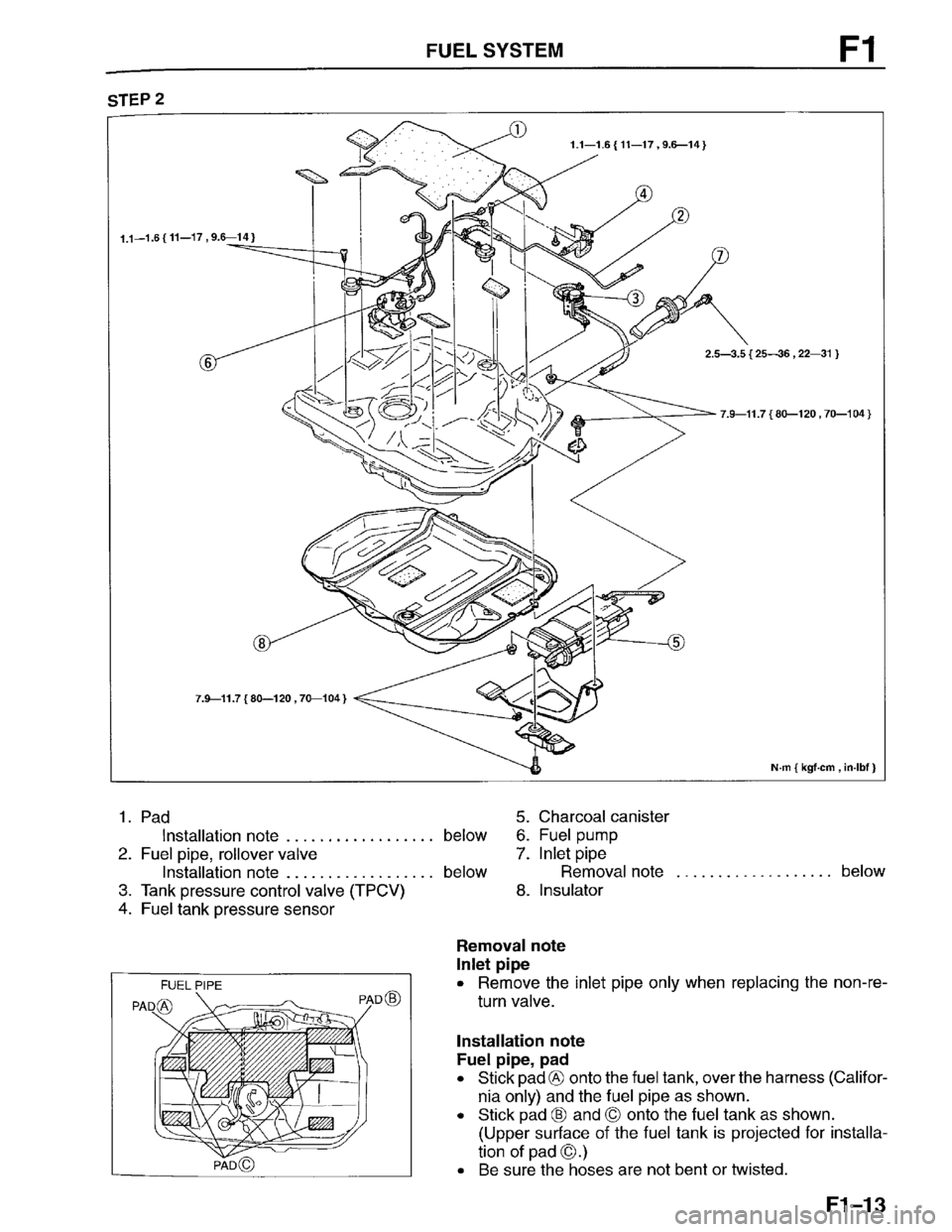 MAZDA PROTEGE 1996  Workshop Manual 