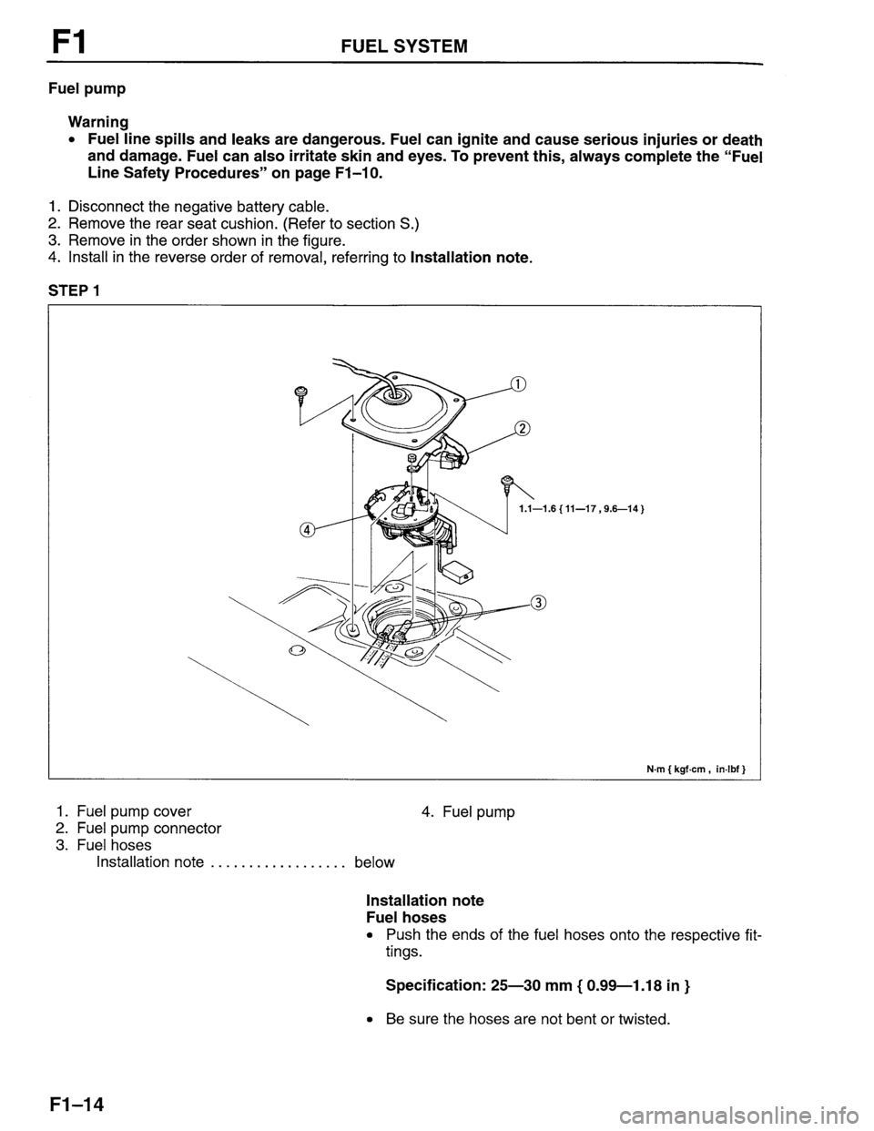MAZDA PROTEGE 1996  Workshop Manual 