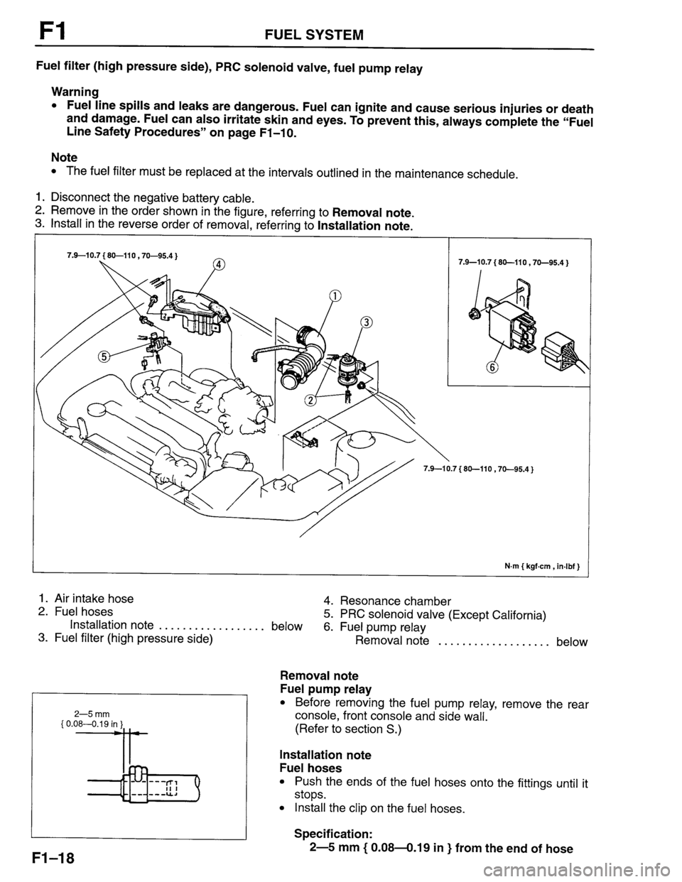 MAZDA PROTEGE 1996  Workshop Manual 