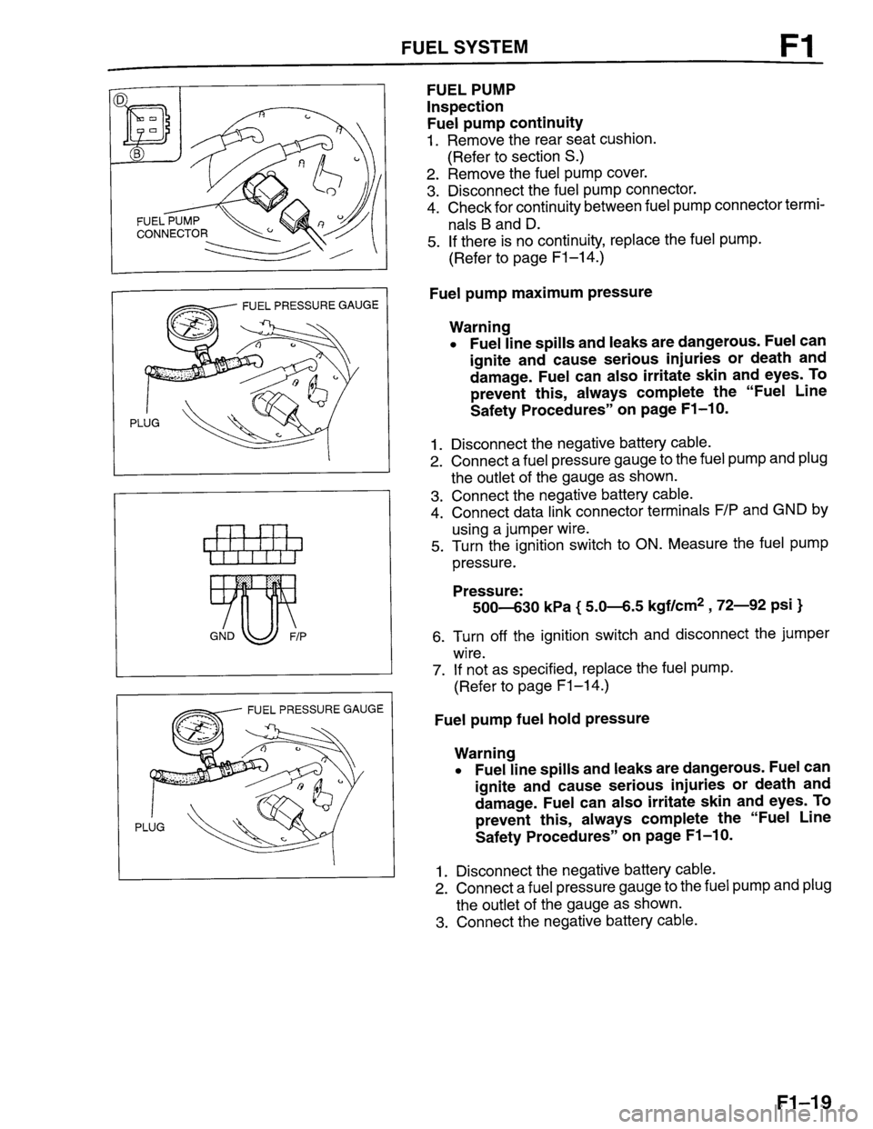 MAZDA PROTEGE 1996  Workshop Manual 