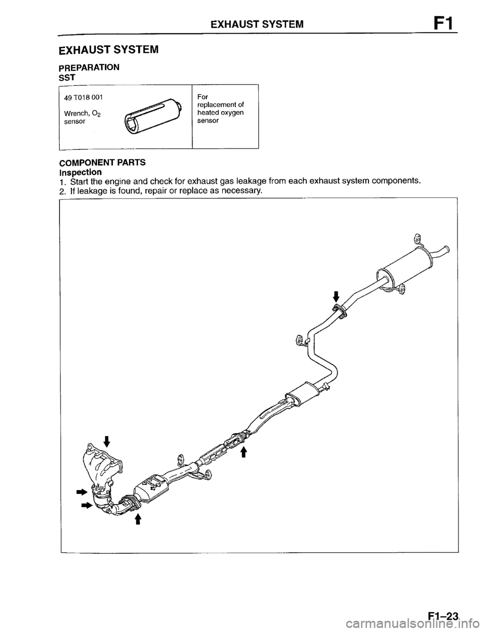 MAZDA PROTEGE 1996  Workshop Manual 