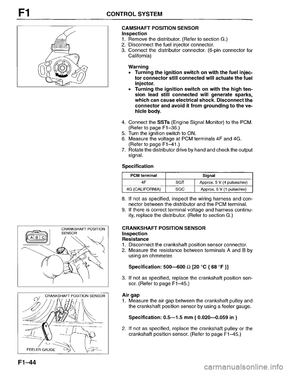 MAZDA PROTEGE 1996  Workshop Manual 