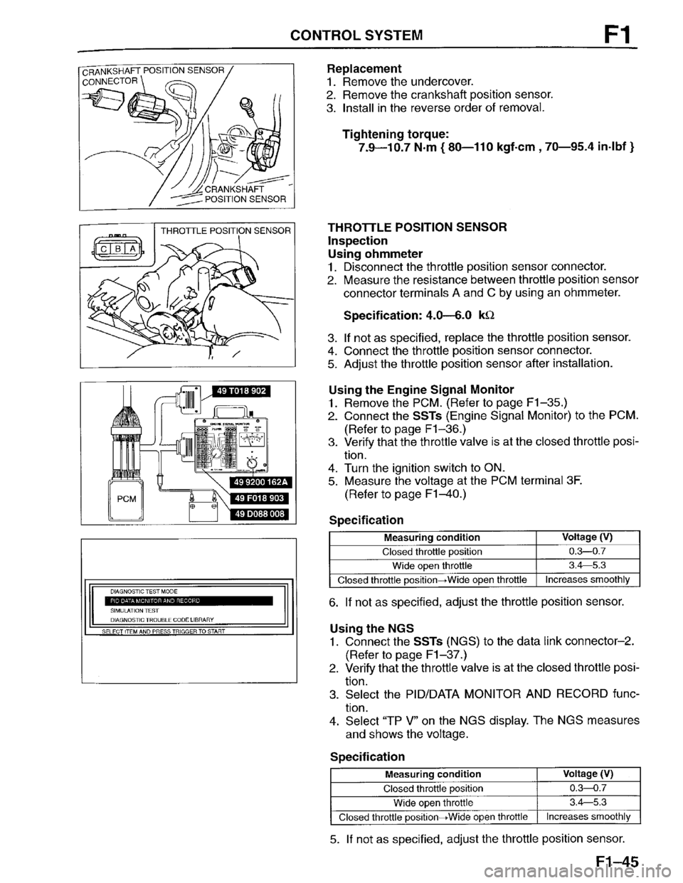 MAZDA PROTEGE 1996  Workshop Manual 