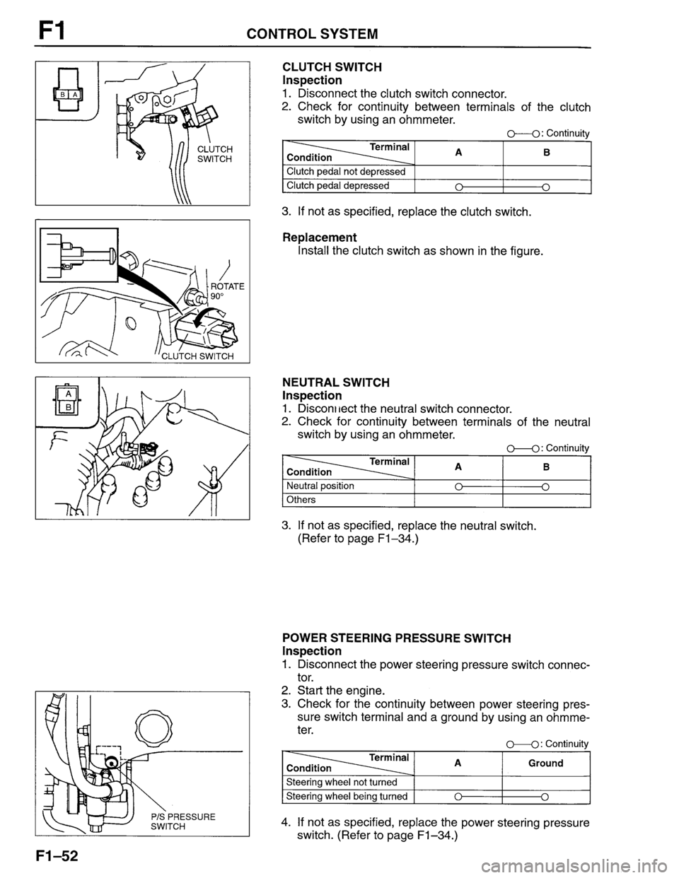 MAZDA PROTEGE 1996  Workshop Manual 