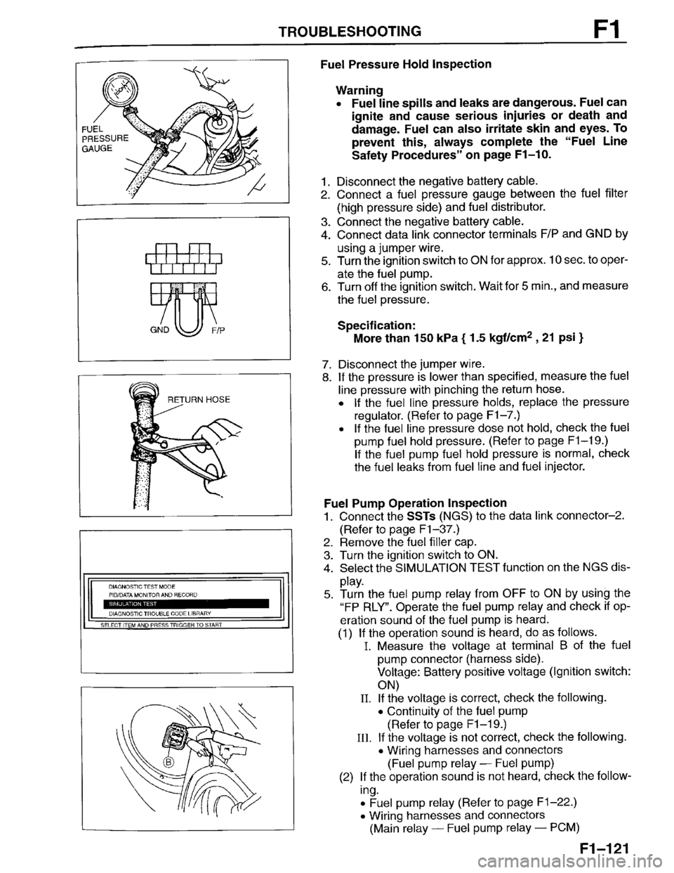 MAZDA PROTEGE 1996  Workshop Manual 