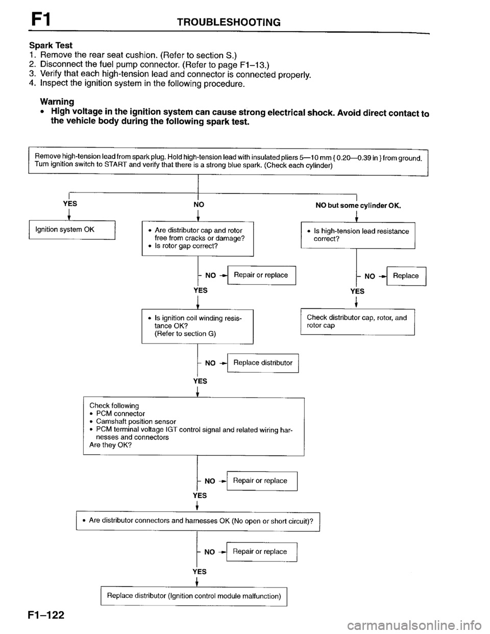 MAZDA PROTEGE 1996  Workshop Manual 