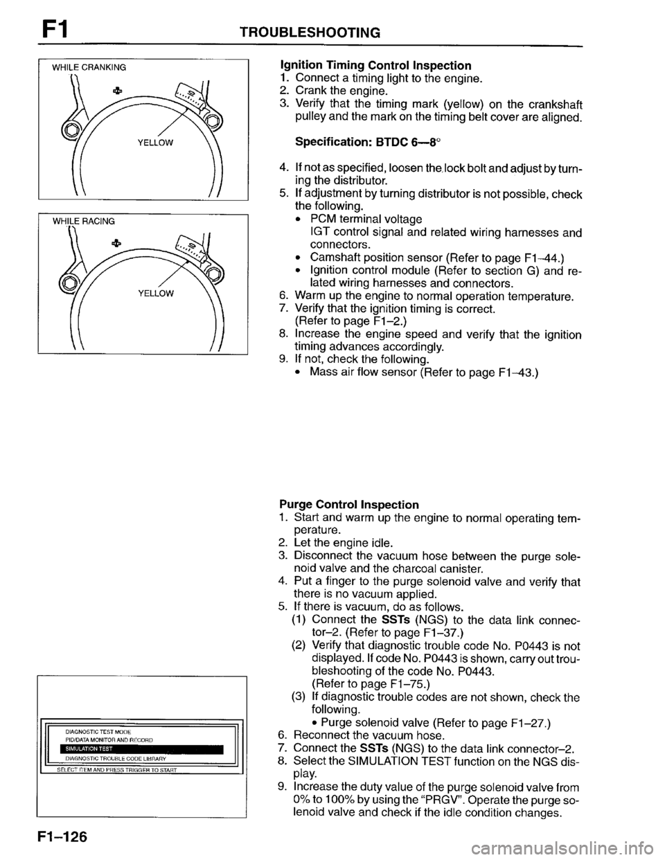 MAZDA PROTEGE 1996  Workshop Manual 