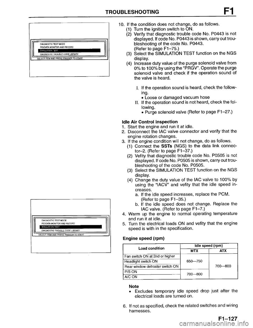 MAZDA PROTEGE 1996  Workshop Manual 