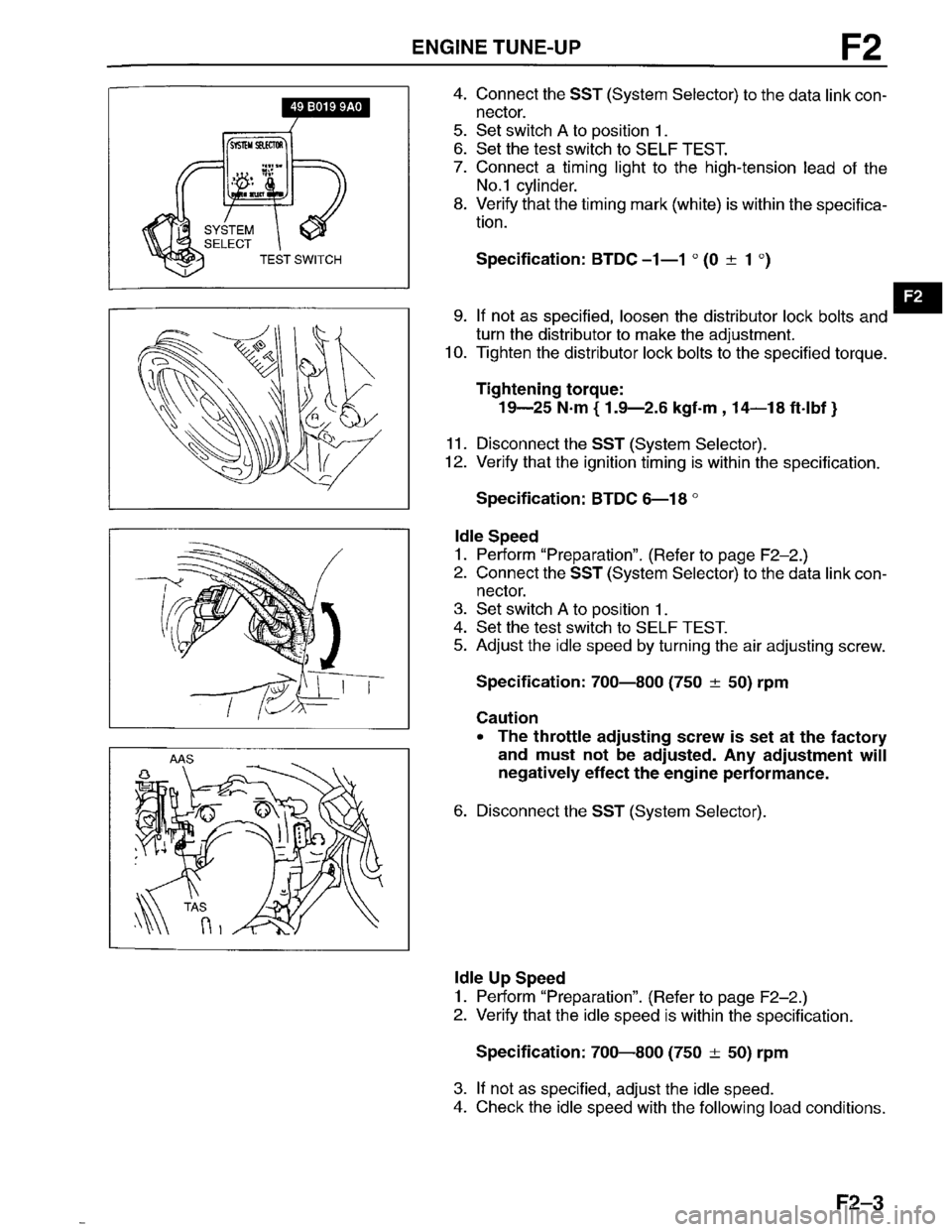 MAZDA PROTEGE 1996  Workshop Manual 