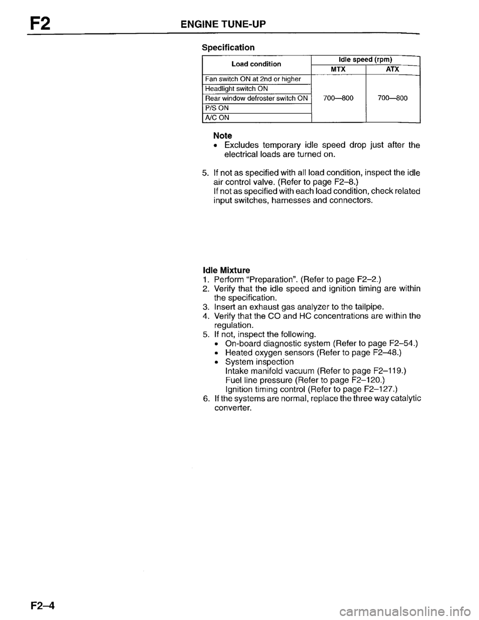 MAZDA PROTEGE 1996  Workshop Manual 