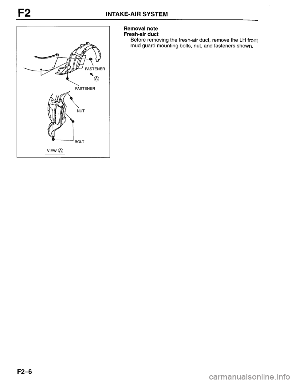 MAZDA PROTEGE 1996  Workshop Manual 