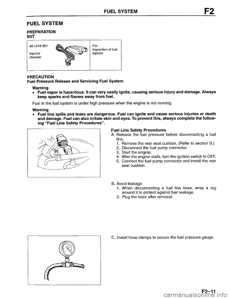 MAZDA PROTEGE 1996  Workshop Manual 