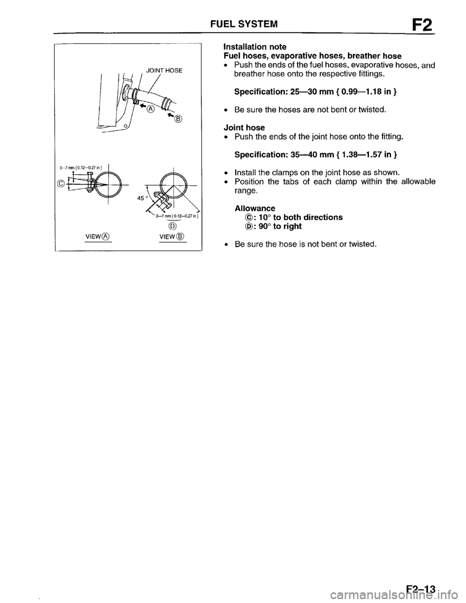 MAZDA PROTEGE 1996  Workshop Manual 