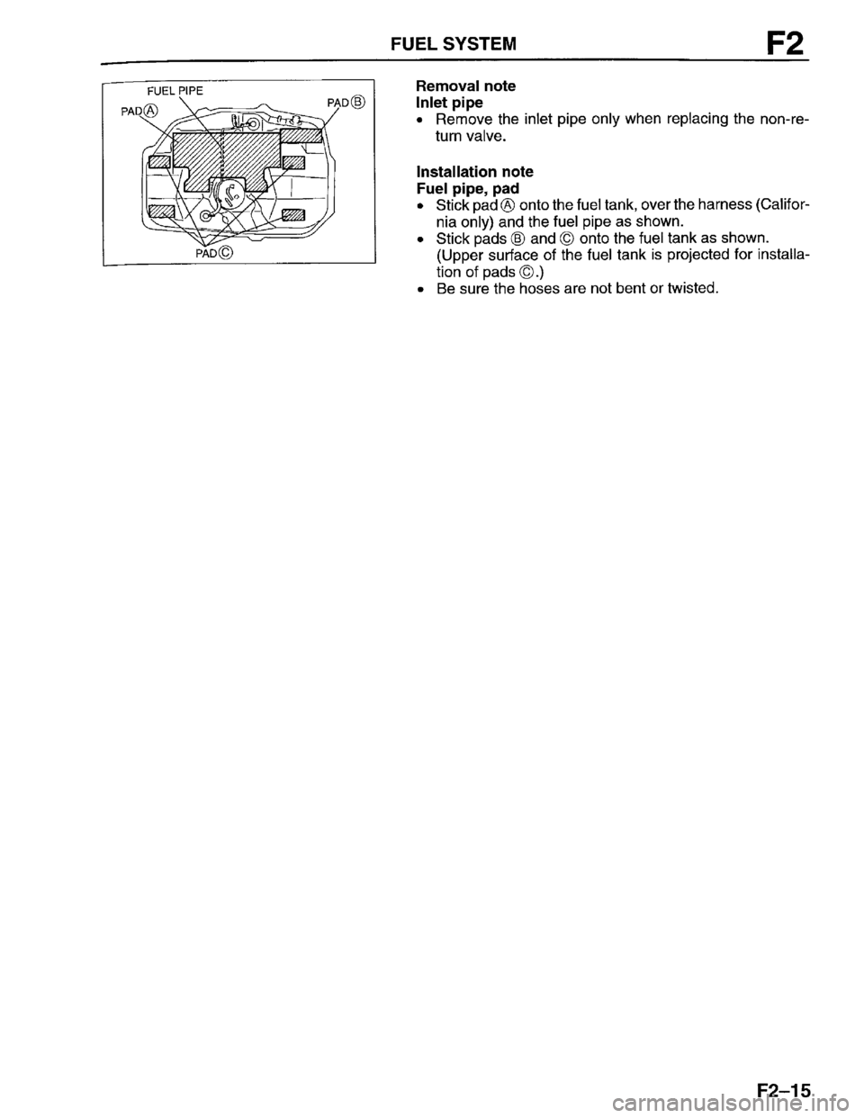 MAZDA PROTEGE 1996  Workshop Manual 