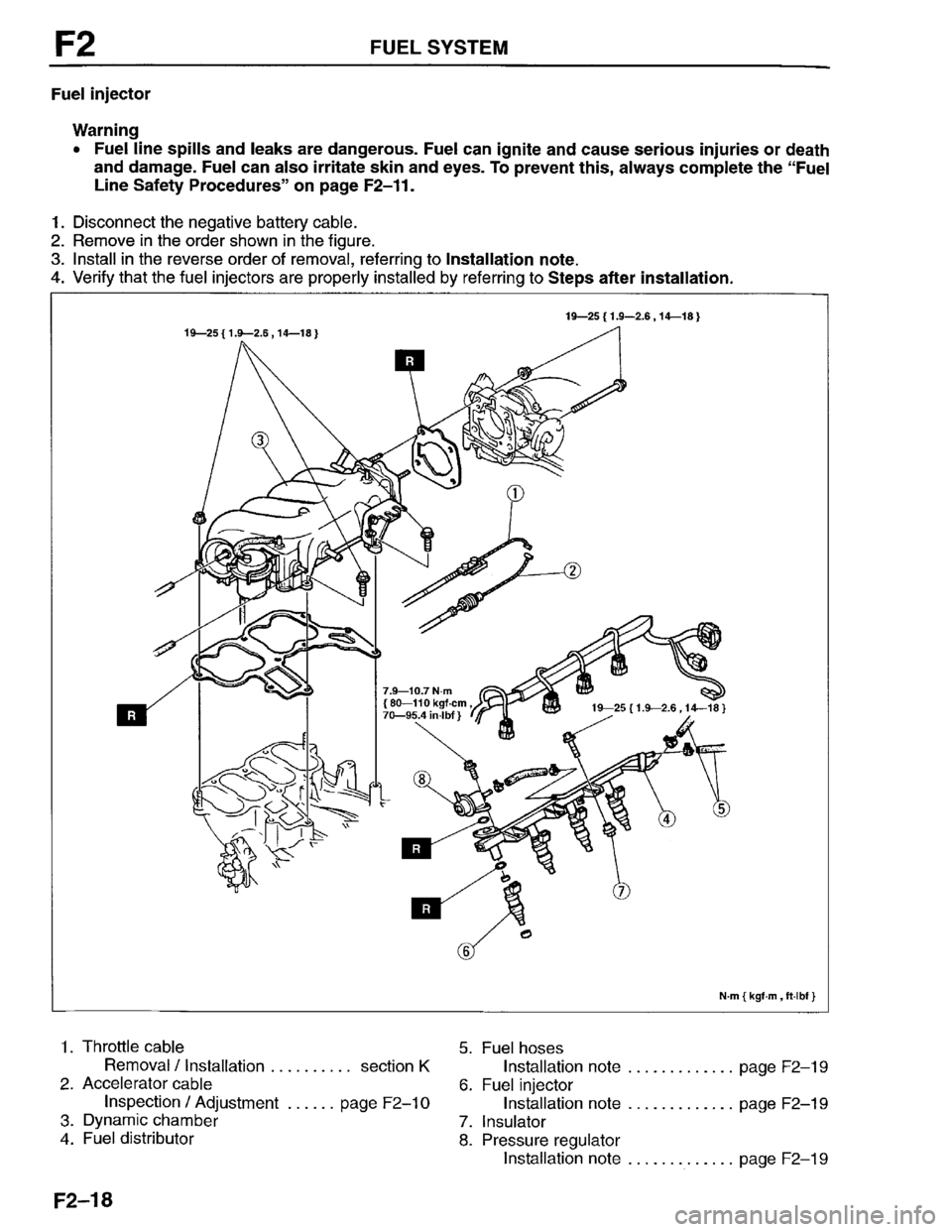 MAZDA PROTEGE 1996  Workshop Manual 