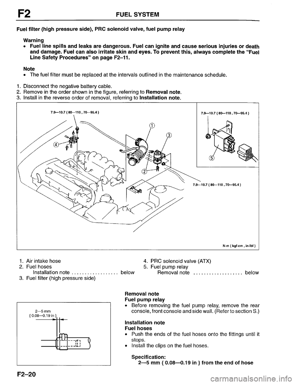 MAZDA PROTEGE 1996  Workshop Manual 