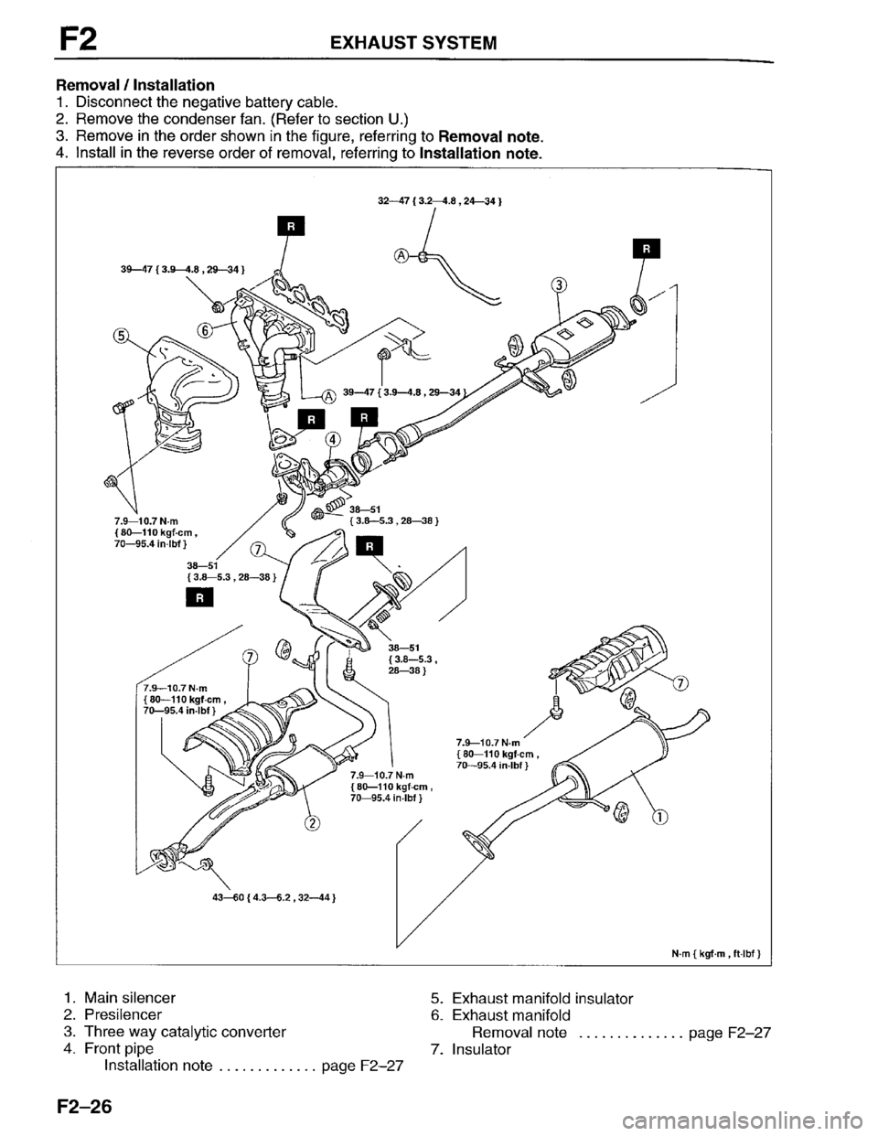 MAZDA PROTEGE 1996  Workshop Manual 
