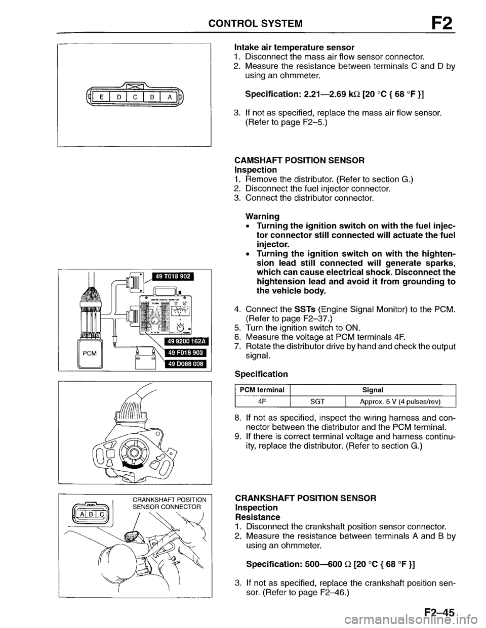 MAZDA PROTEGE 1996  Workshop Manual 